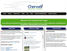 Tablet Screenshot of cherwellcricketleague.com